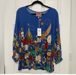 ✅️SOLD - NWT Johnny Was Smocked 3/4 Sleeve - Size XL